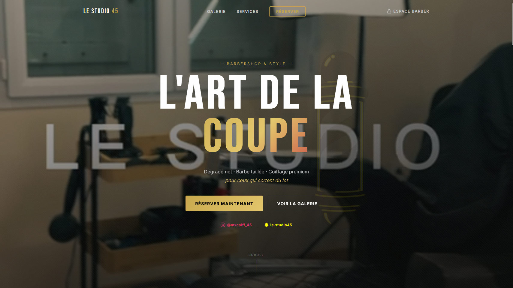 Site web Le Studio 45